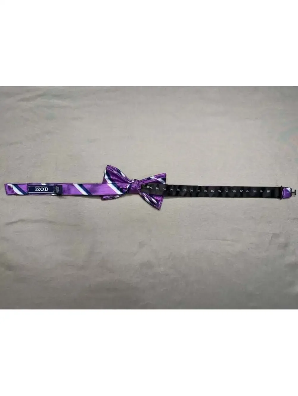IZOD Purple Striped Bow Tie
